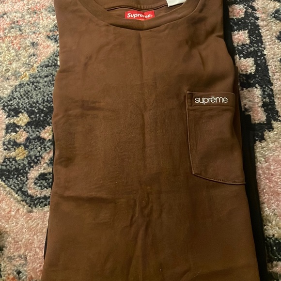 Supreme Other - Brown supreme pocket shirt XL